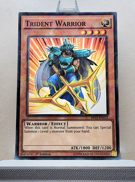 Yugioh! 1x Trident Warrior (BP03 - Shatterfoil Rare) 1st Edition