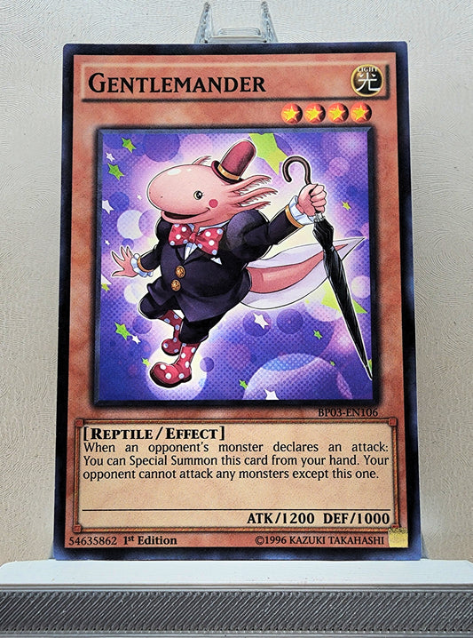 Yugioh! 1x Gentlemander (BP03 - Shatterfoil Rare) 1st Edition