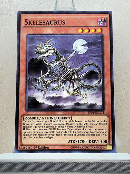 Yugioh! 1x Skelesaurus (BP03 - Shatterfoil Rare) 1st Edition