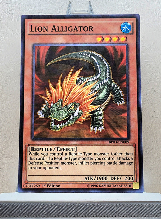 Yugioh! 1x Lion Alligator (BP03 - Shatterfoil Rare) 1st Edition