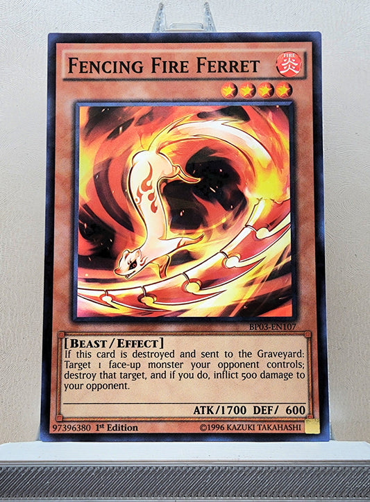 Yugioh! 1x Fencing Fire Ferret (BP03 - Shatterfoil Rare) 1st Edition