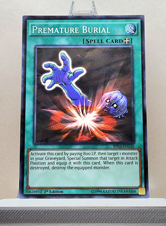 Yugioh! 1x Premature Burial (BP03 - Shatterfoil Rare) 1st Edition