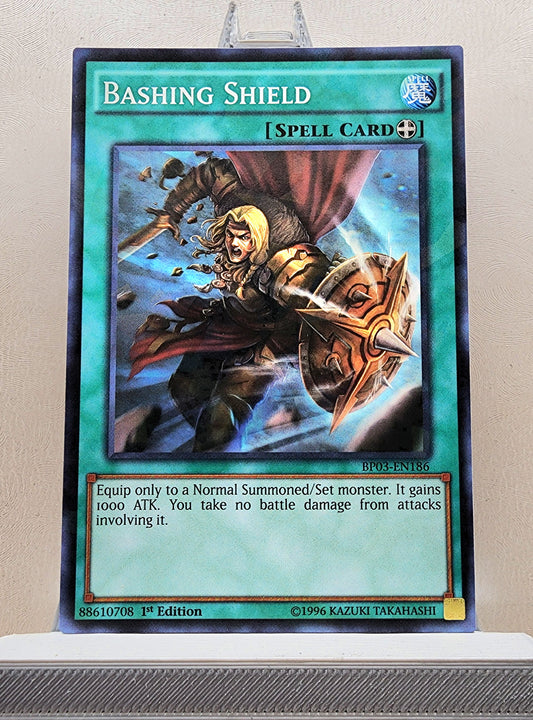 Yugioh! 1x Bashing Shield (BP03 - Shatterfoil Rare) 1st Edition