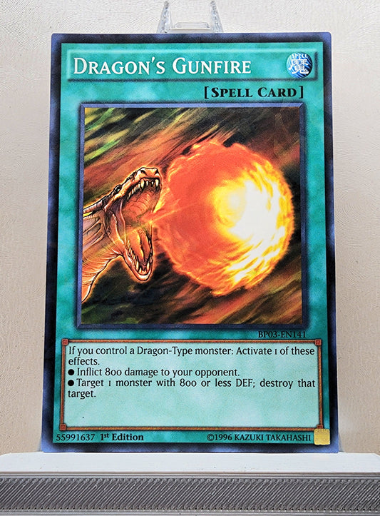 Yugioh! 1x Dragon's Gunfire (BP03 - Shatterfoil Rare) 1st Edition