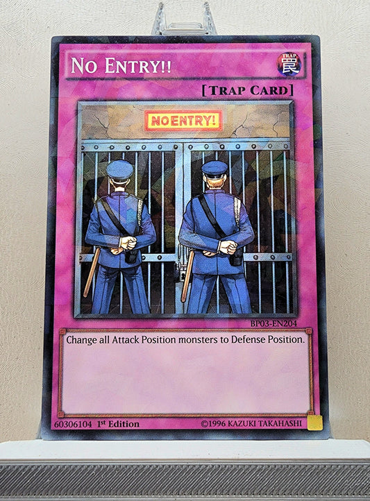 Yugioh! 1x No Entry (BP03 - Shatterfoil Rare) 1st Edition