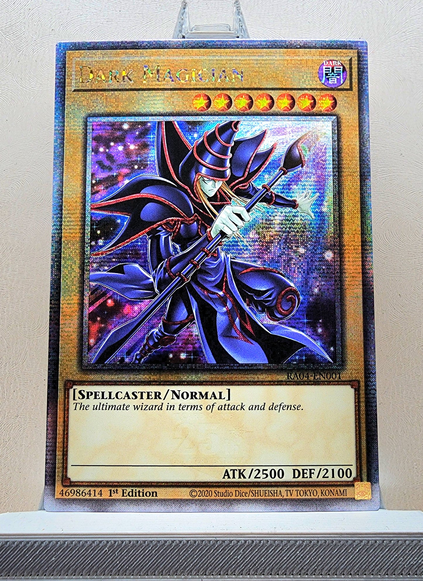 Yugioh! 1x Dark Magician New Art (RA04 - Quarter Century Secret Rare) 1st Edition