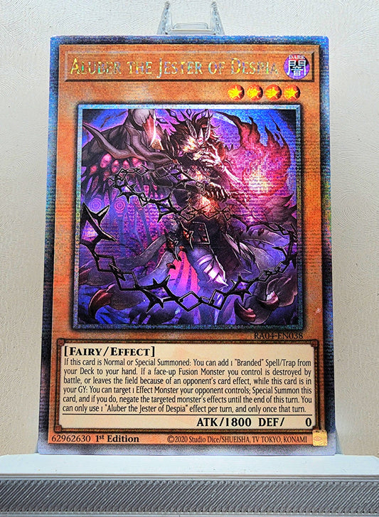 Yugioh! 1x Aluber the Jester of Despia New Art (RA04 - Quarter Century Secret Rare) 1st Edition