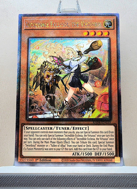 Yugioh! 1x Incredible Ecclesia, the Virtuous New Art (RA04 - Quarter Century Secret Rare) 1st Edition
