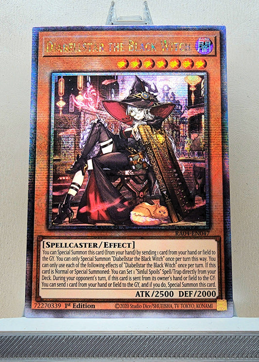 Yugioh! 1x Diabellstar the Black Witch New Art (RA04 - Quarter Century Secret Rare) 1st Edition