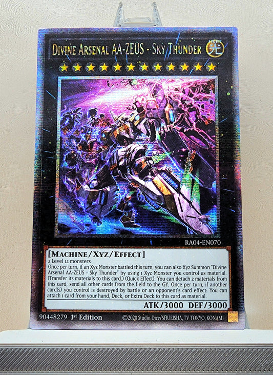 Yugioh! 1x Divine Arsenal AA-ZEUS - Sky Thunder New Art (RA04 - Quarter Century Secret Rare) 1st Edition
