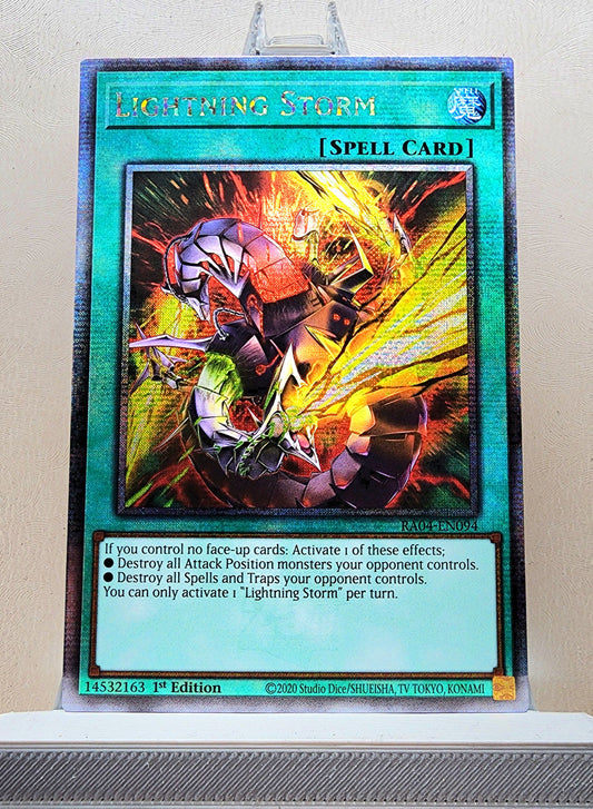 Yugioh! 1x Lightning Storm New Art (RA04 - Quarter Century Secret Rare) 1st Edition