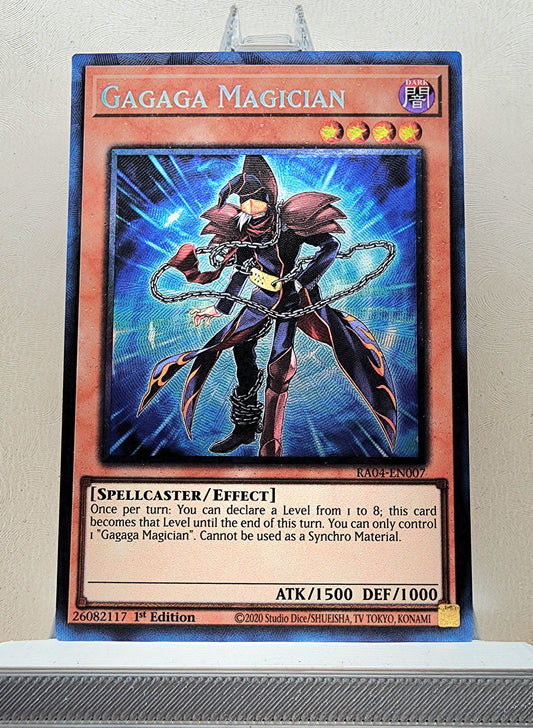 Yugioh! 1x Gagaga Magician (RA04 - Prismatic Collectors Rare) 1st Edition