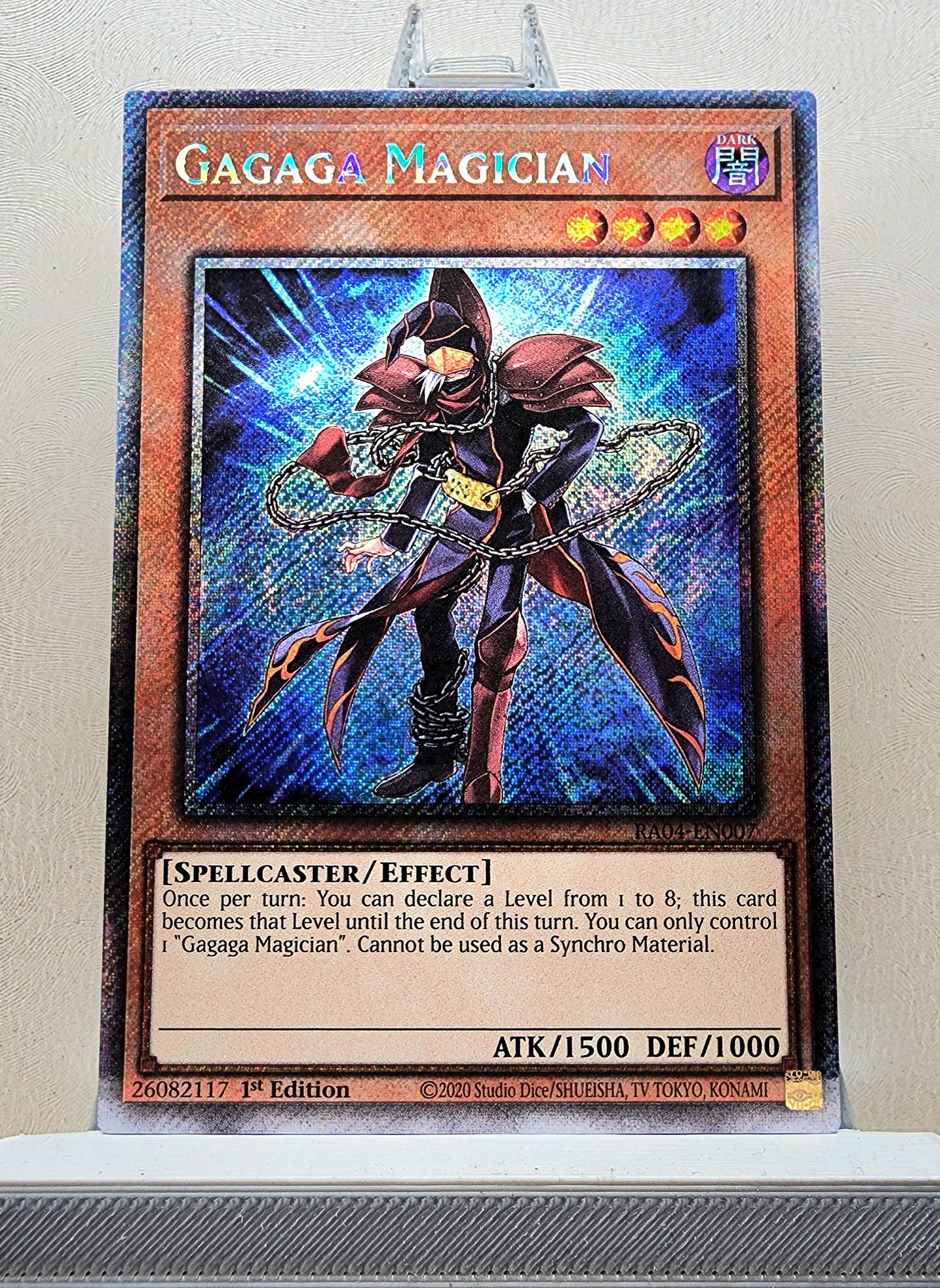 Yugioh! 1x Gagaga Magician (RA04 - Platinum Secret Rare) 1st Edition