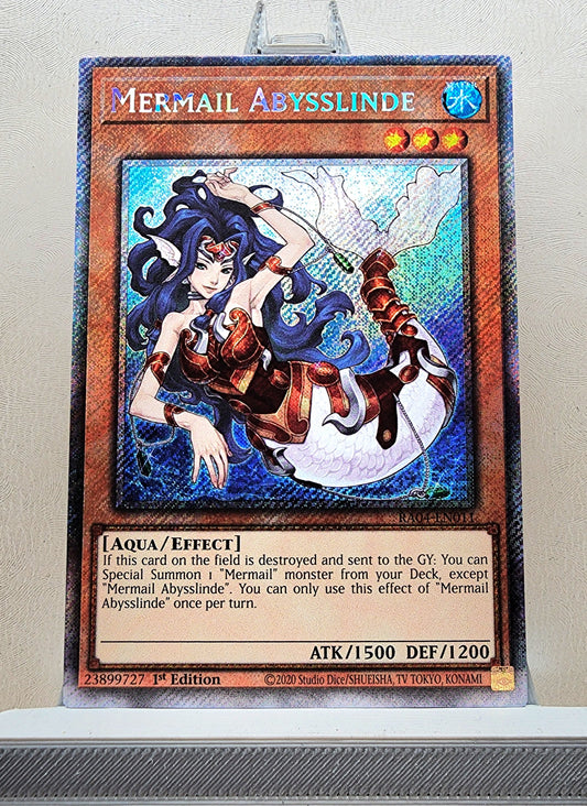 Yugioh! 1x Mermail Abysslinde (RA04 - Platinum Secret Rare) 1st Edition