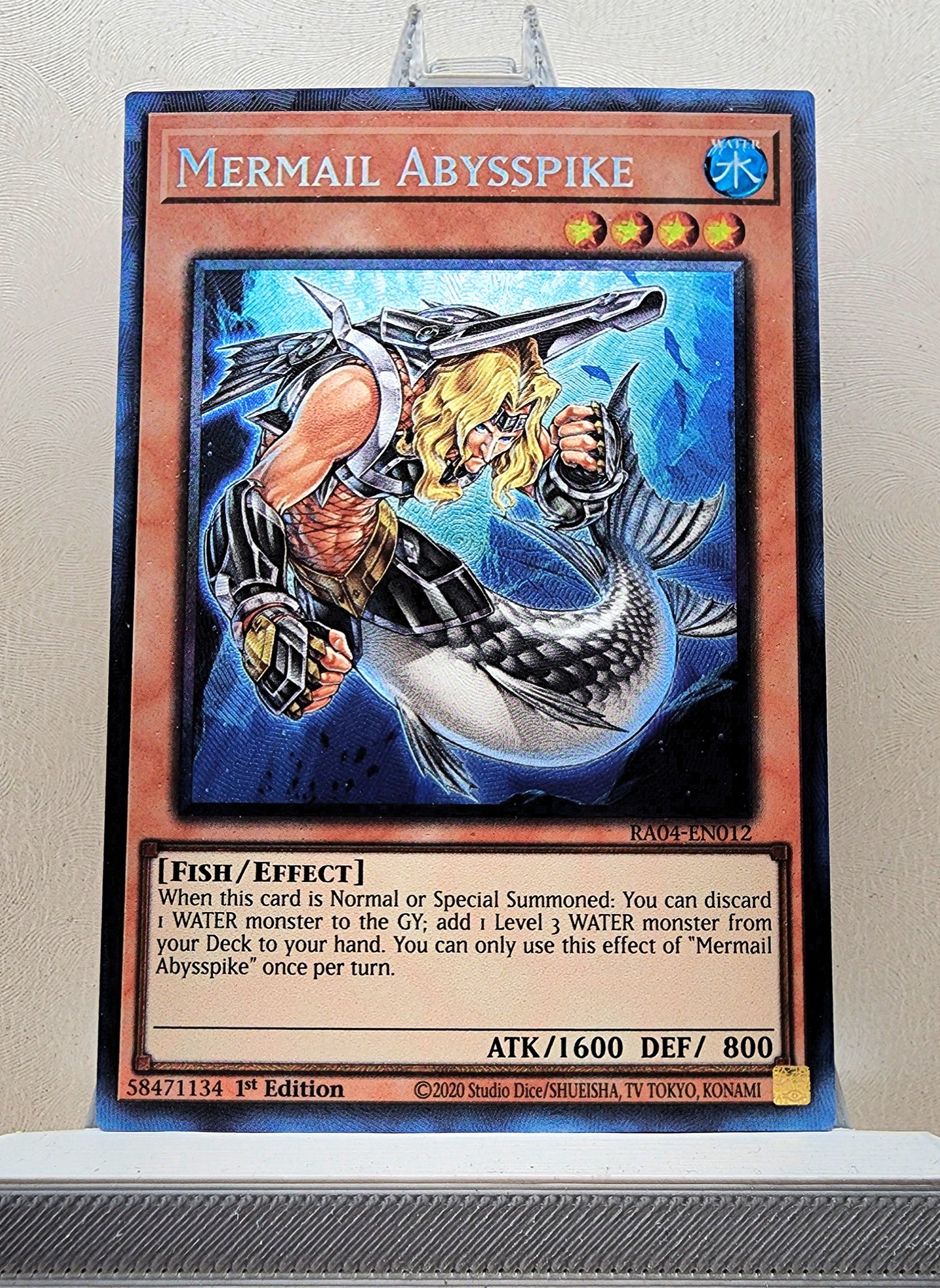 Yugioh! 1x Mermail Abysspike (RA04 - Prismatic Collectors Rare) 1st Edition