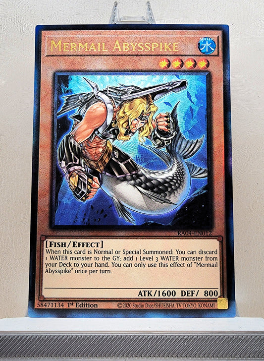 Yugioh! 1x Mermail Abysspike (RA04 - Prismatic Ultimate Rare) 1st Edition