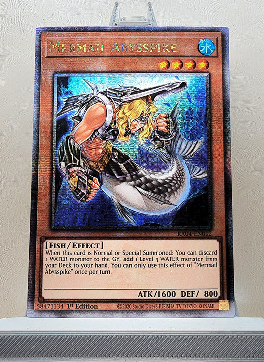 Yugioh! 1x Mermail Abysspike (RA04 - Quarter Century Secret Rare) 1st Edition