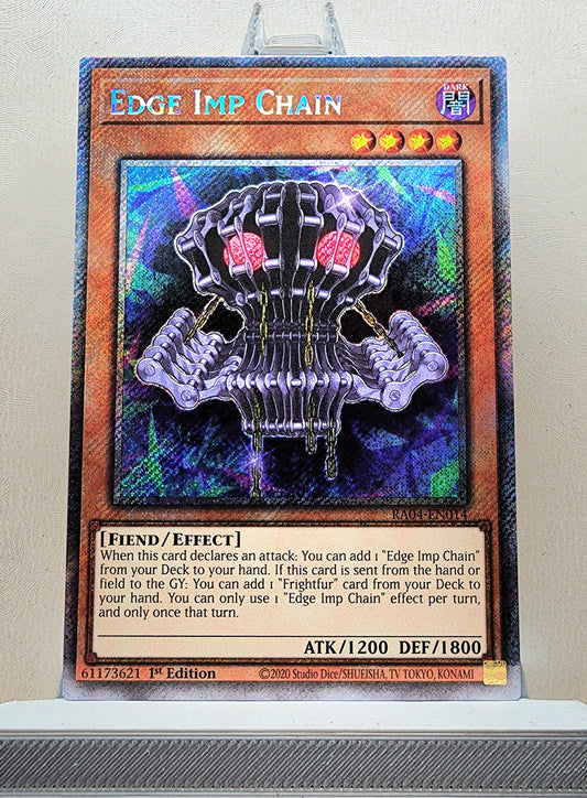 Yugioh! 1x Edge Imp Chain (RA04 - Platinum Secret Rare) 1st Edition