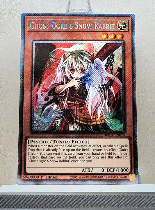 Yugioh! 1x Ghost Ogre & Snow Rabbit (RA04 - Platinum Secret Rare) 1st Edition