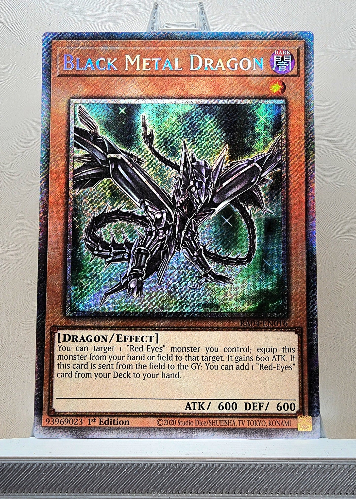 Yugioh! 1x Black Metal Dragon (RA04 - Platinum Secret Rare) 1st Edition