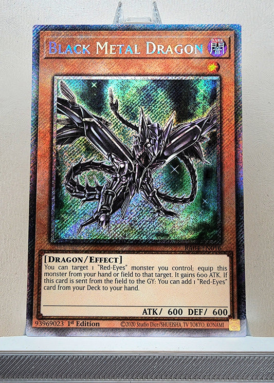 Yugioh! 1x Black Metal Dragon (RA04 - Platinum Secret Rare) 1st Edition