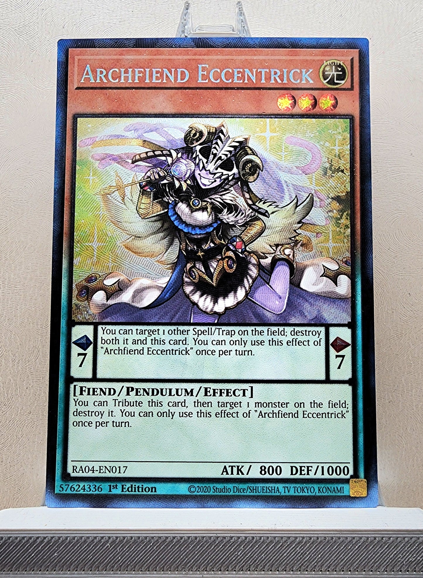 Yugioh! 1x Archfiend Eccentrick (RA04 - Prismatic Collectors Rare) 1st Edition