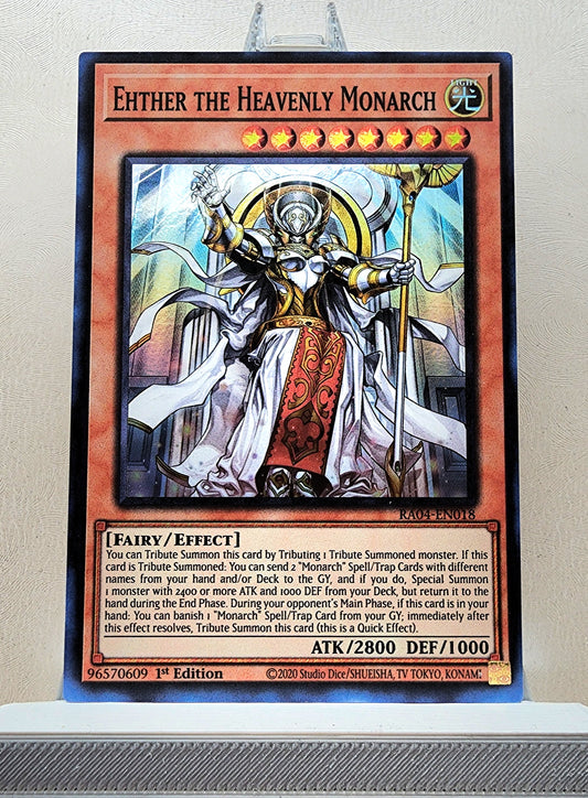 Yugioh! 1x Ehther the Heavenly Monarch (RA04 - Super Rare) 1st Edition