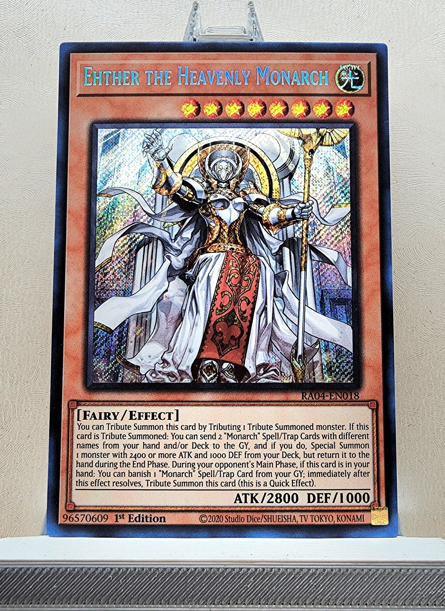 Yugioh! 1x Ehther the Heavenly Monarch (RA04 - Secret Rare) 1st Edition