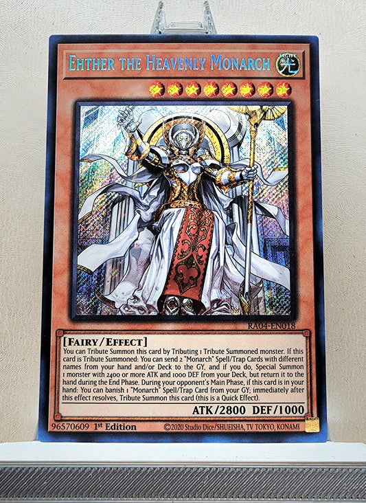 Yugioh! 1x Ehther the Heavenly Monarch (RA04 - Secret Rare) 1st Edition