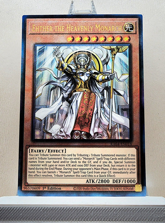 Yugioh! 1x Ehther the Heavenly Monarch (RA04 - Prismatic Ultimate Rare) 1st Edition