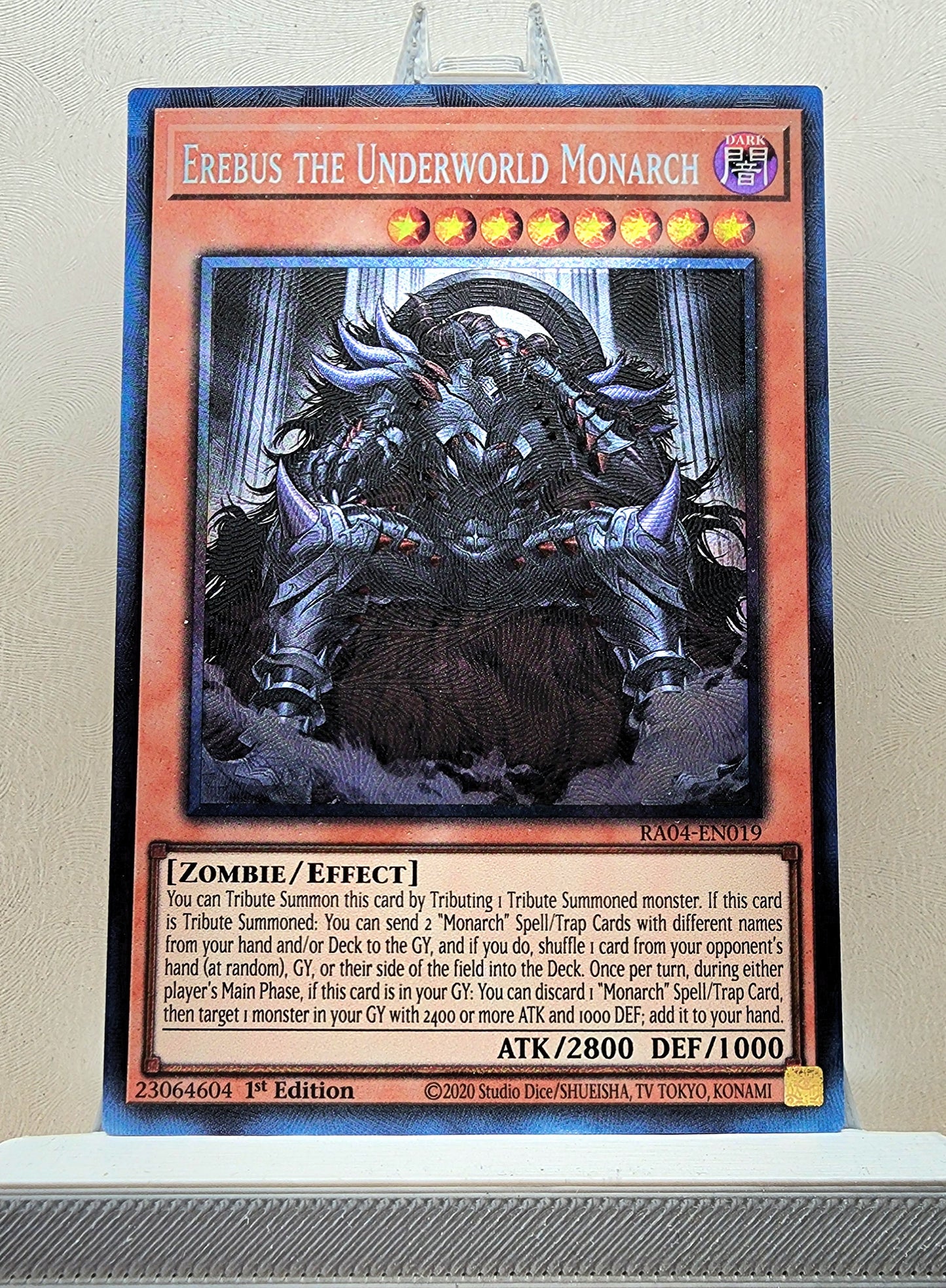 Yugioh! 1x Erebus the Underworld Monarch (RA04 - Prismatic Collectors Rare) 1st Edition