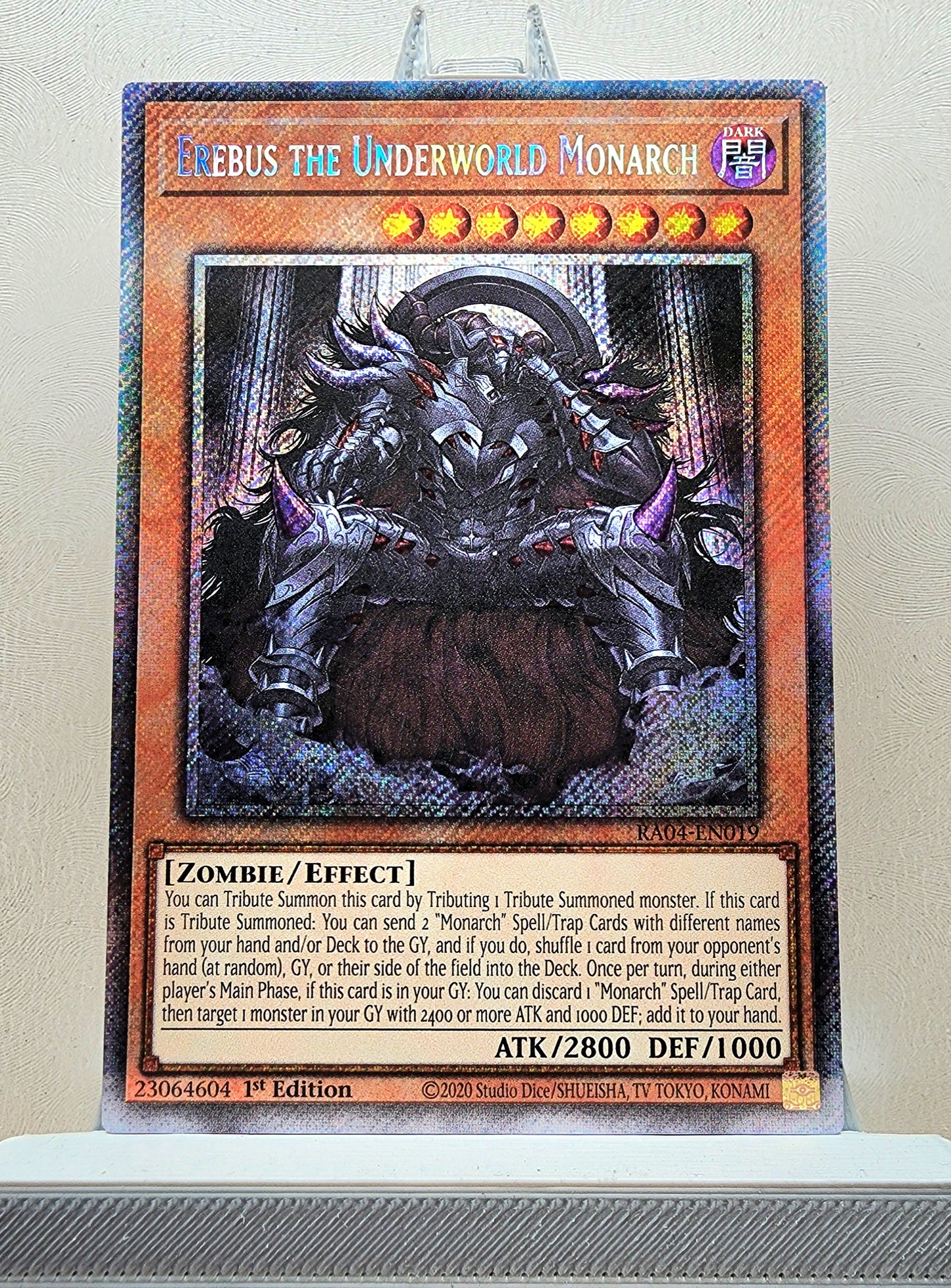 Yugioh! 1x Erebus the Underworld Monarch (RA04 - Platinum Secret Rare) 1st Edition