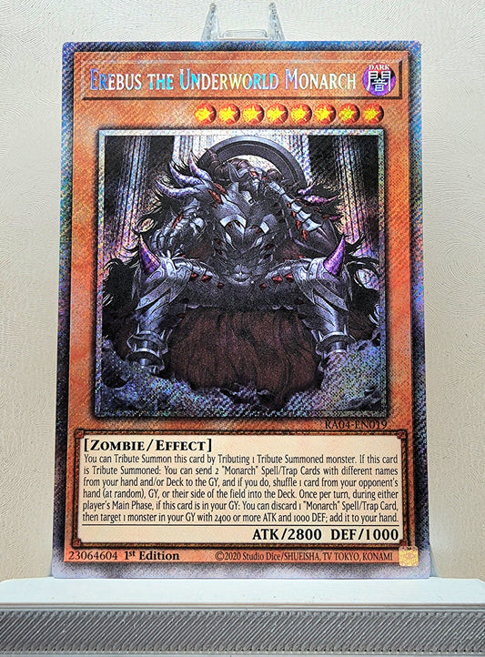 Yugioh! 1x Erebus the Underworld Monarch (RA04 - Platinum Secret Rare) 1st Edition