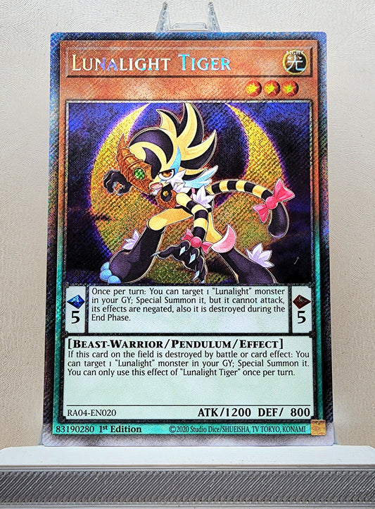 Yugioh! 1x Lunalight Tiger (RA04 - Platinum Secret Rare) 1st Edition