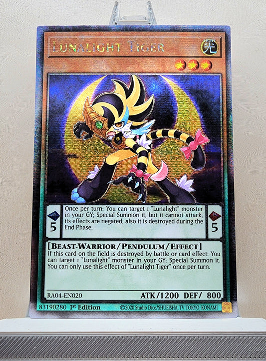 Yugioh! 1x Lunalight Tiger (RA04 - Quarter Century Secret Rare) 1st Edition