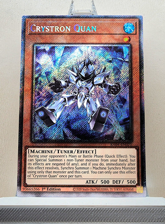 Yugioh! 1x Crystron Quan (RA04 - Platinum Secret Rare) 1st Edition