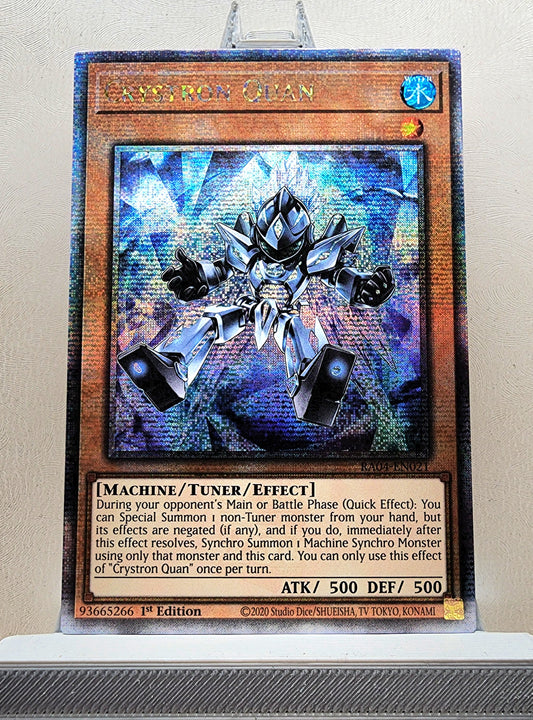 Yugioh! 1x Crystron Quan (RA04 - Quarter Century Secret Rare) 1st Edition