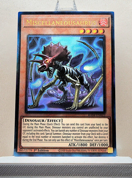 Yugioh! 1x Miscellaneousaurus (RA04 - Prismatic Ultimate Rare) 1st Edition