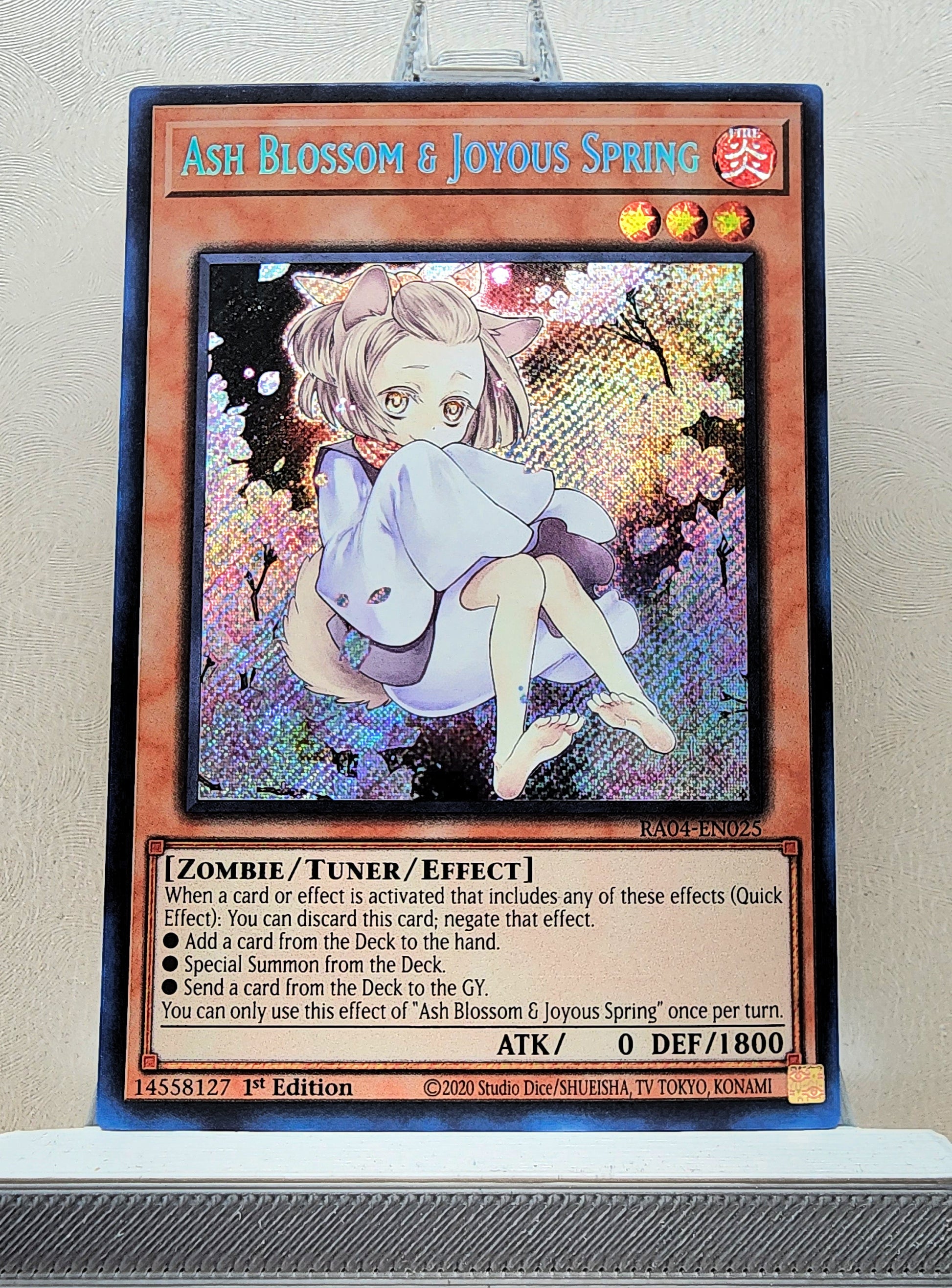 Yugioh! 1x Ash Blossom & Joyous Spring Alt Art (RA04 - Secret Rare) 1s KAWAIII SUSHI Yugioh! 1x Ash Blossom & Joyous Spring Alt Art (RA04 - Secret Rare) 1s KAWAIII SUSHI