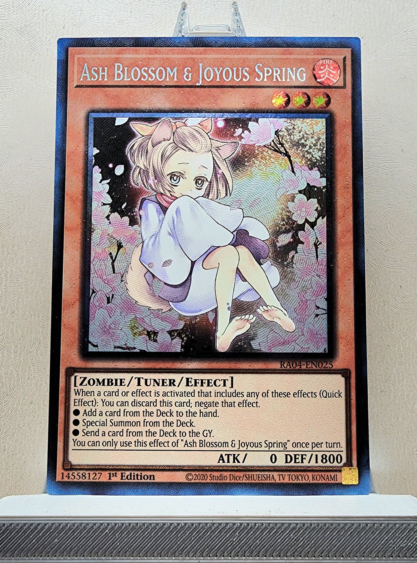 Yugioh! 1x Ash Blossom & Joyous Spring Alt Art (RA04 - Prismatic Collectors Rare) 1st Edition
