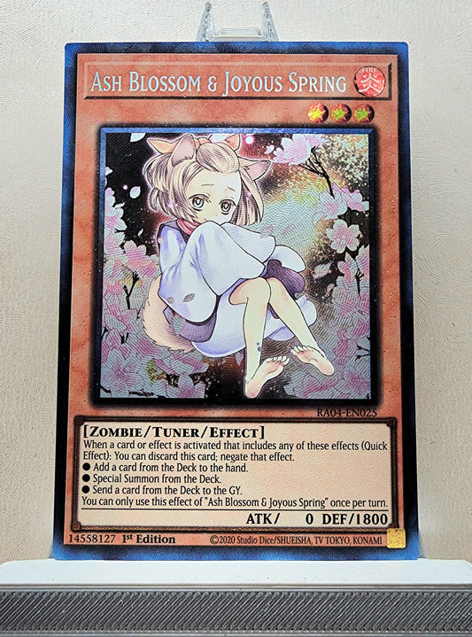 Yugioh! 1x Ash Blossom & Joyous Spring Alt Art (RA04 - Prismatic Collectors Rare) 1st Edition