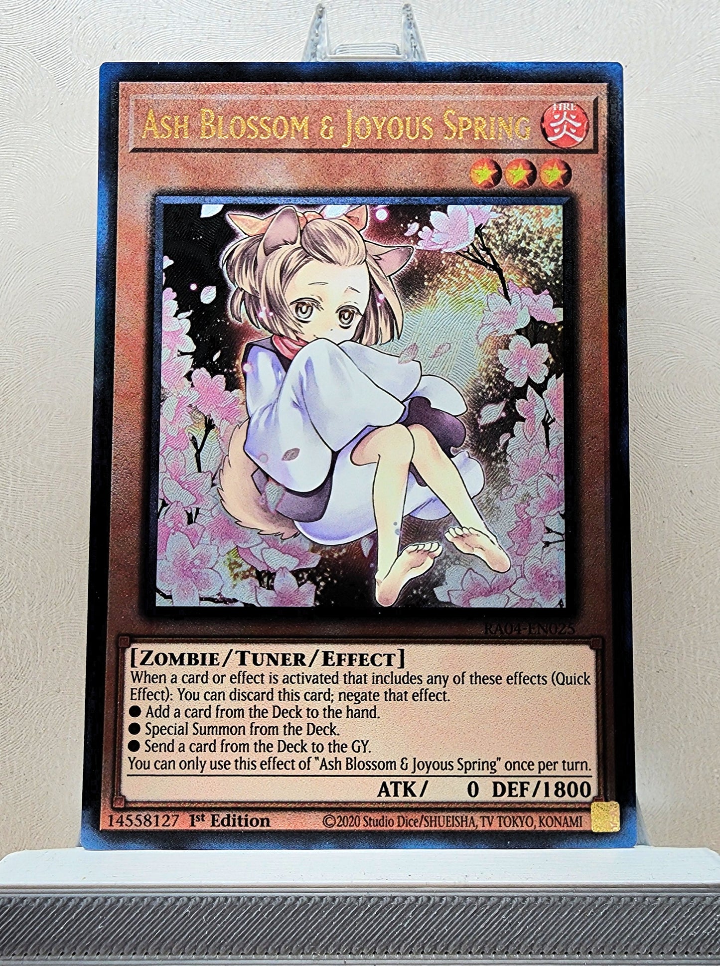 Yugioh! 1x Ash Blossom & Joyous Spring Alt Art (RA04 - Prismatic Ultimate Rare) 1st Edition