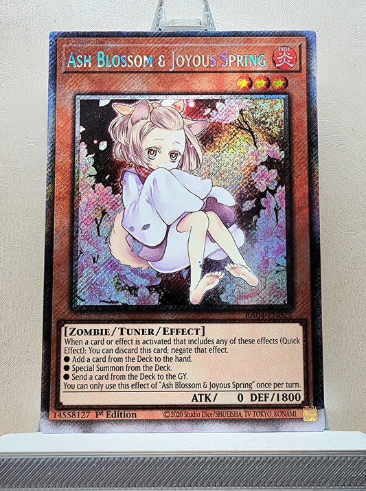 Yugioh! 1x Ash Blossom & Joyous Spring Alt Art (RA04 - Platinum Secret Rare) 1st Edition