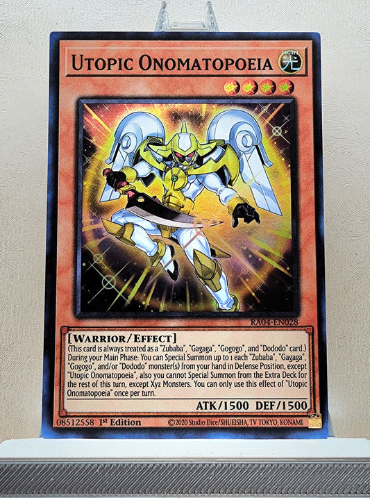 Yugioh! 1x Utopic Onomatopoeia (RA04 - Super Rare) 1st Edition