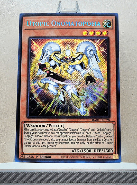 Yugioh! 1x Utopic Onomatopoeia (RA04 - Secret Rare) 1st Edition