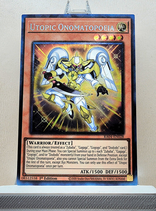 Yugioh! 1x Utopic Onomatopoeia (RA04 - Prismatic Collectors Rare) 1st Edition