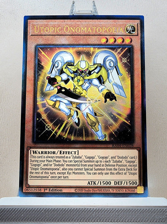 Yugioh! 1x Utopic Onomatopoeia (RA04 - Prismatic Ultimate Rare) 1st Edition