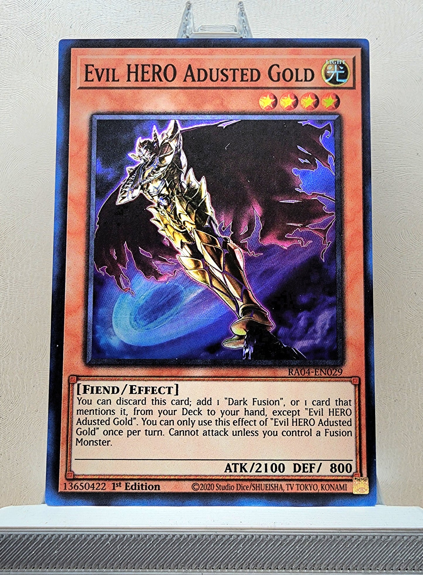 Yugioh! 1x Evil HERO Adusted Gold (RA04 - Super Rare) 1st Edition