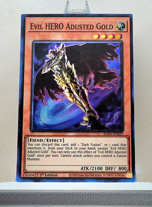 Yugioh! 1x Evil HERO Adusted Gold (RA04 - Super Rare) 1st Edition
