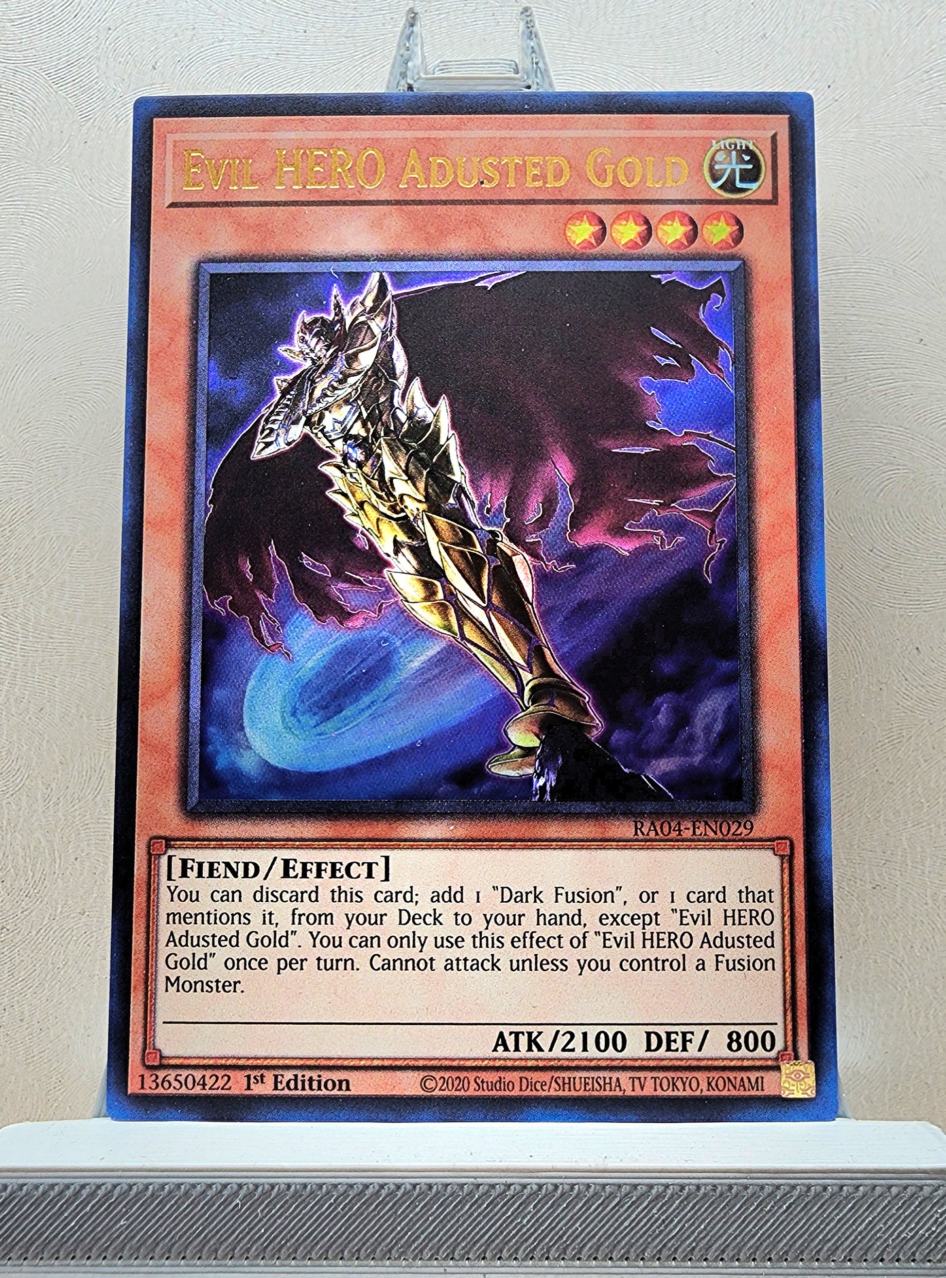 gold ultra rare yugioh cards Yugioh! 1x Evil HERO Adusted Gold (RA04
